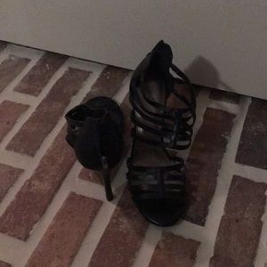 Black Sexy Strappy Heels